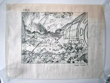 A LARGE STORYBOARD FROM THE TERMINATOR 2 MOVIE