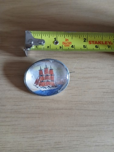 Vintage oval sailing - vintage, ship