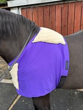 Purple Lycra horse bib, wither