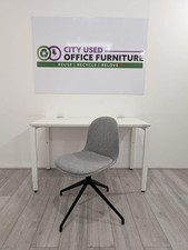 Haworth Height Settable Desk, White Top & Frame, W1200mm w/ Allermuir Confere...