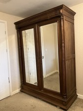 Antique French Oak Wardrobe Vintage