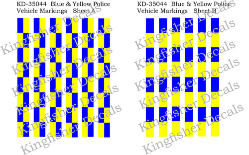 35044 blue yellow police - kd-35044, &