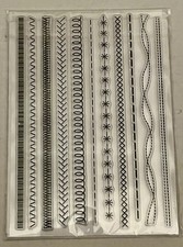 Craft Clearout - Brand New Stamp Set - 11 Different Types Of Stitches