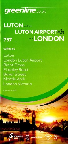 Green line route 757 bus - line,