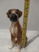 Porcelain Boxer Dog Figurine