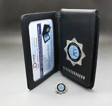 SIA Lapel Pin Badge & Leather