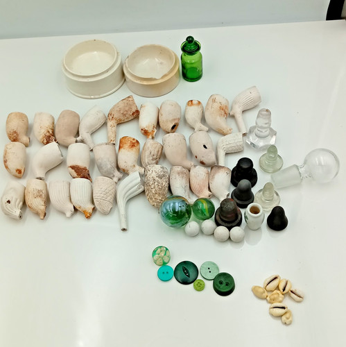 Antique mudlarking curio finds - antique,