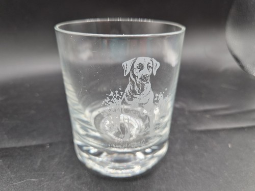 Hand engraved labrador clear - hand,