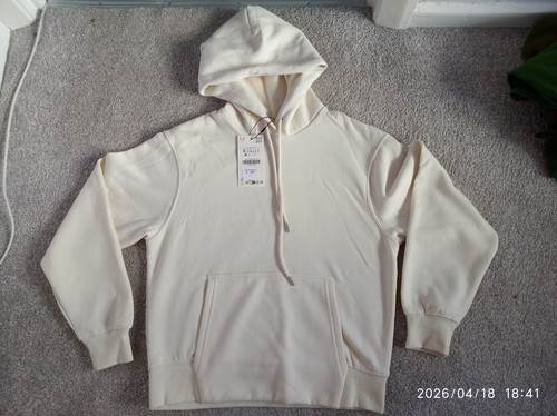 Zara basic hoodie cream bnwt - basic,