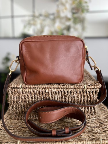 Leather camera crossbody - leather,
