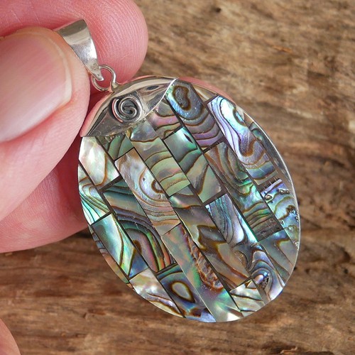 Paua abalone shell oval mosaic - shell,