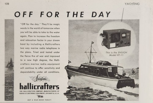1945 print hallicrafters - 1945, ad