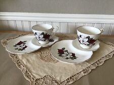 2 X VINTAGE QUEEN ANNE FINE BONE CHINA TENNIS SET TEA CUP AND SAUCER SETS