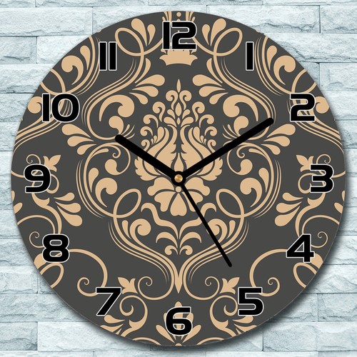 Glass wall clock classical - glass,