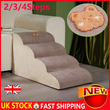 2/3/4 Step  Dog Stairs Pet Steps For Bed Sofa Cat Ladder Ramp w/ Removable Cover