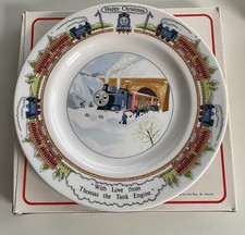 Vintage Wedgwood-Happy Christmas Plate 1984-Thomas Tank Engine & Friends-VG++