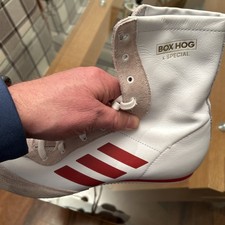 Adidas Box Hog X Special White / Red Rare Boxing Boots UK Size 10