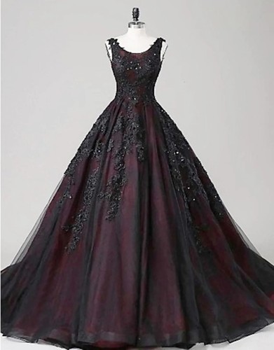 New burgundy and - black, gothic