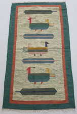 Vintage Handmade Traditional Scandinavian Kilim Floor Rug Carpet 149x85 cm