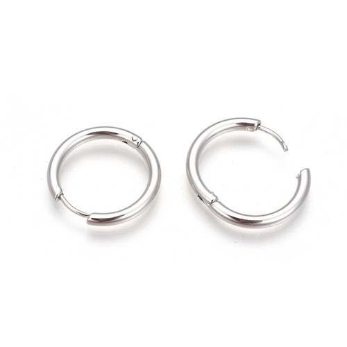 Pair small plain hoop - small,