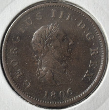 GB 1806, ½ Half Penny -