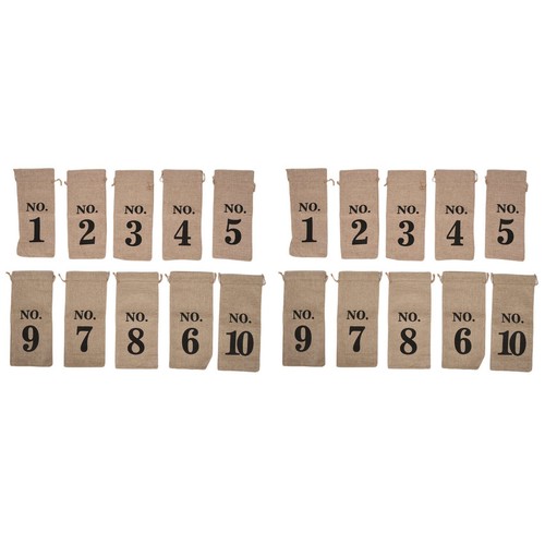 20pcs jute wine bags - 14, x