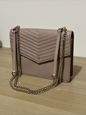 LADIES TED BAKER KALILA BOW DETAIL PALE PINK ENVELOPE LEATHER HAND SHOULDER BAG