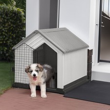 Pet Dog Kennel Plastic Cage Pet House Animal Shelter Weatherproof Indoor Outdoor