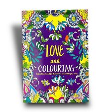 ADVANCE ADULT COLOURING BOOK LOVE & COLOURING ANTI STRESS MIND COLOUR THERAPY A4