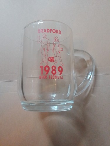 Beer glass rare bradford - glass,