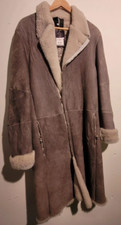 John Richmond real leather sheepskin fur designer shearling Toscana coat UK8-10