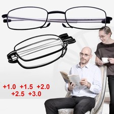 1.0-3.0 Rotation Eyeglass Spectacles Folding Reading Glasses with case