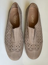 Gabor Optifit Air Cube Shoes Soft Beige Nude Nubuck Leather UK 4.5 EU 38 Work