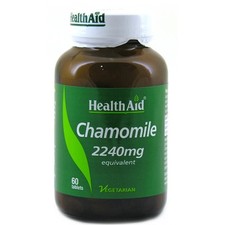 HealthAid Chamomile 2240mg 60 Tablets Vegan Vegetarian Free of Gluten Wheat Soya