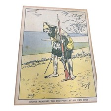 Set of 6 Antique John Hassall Framed Illustrations – Robinson Crusoe Series