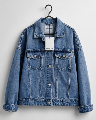 Oversized mid wash denim - mid-wash,