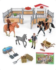 Horse Stable Playset Farm Toy