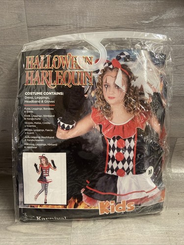 Kids girls halloween harlequin - halloween,