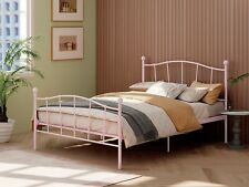 Fleur Small Double Metal Bed Frame - Pink