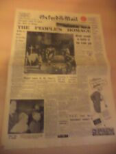 OLD VINTAGE ORIG NEWSPAPER oxford mail 27 JAN 1965 winston churchill death 1960s