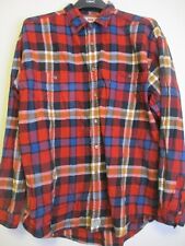 Vintage Levis Strauss Shirt Mens XL Red Metal Button 1995 Label Check 90s