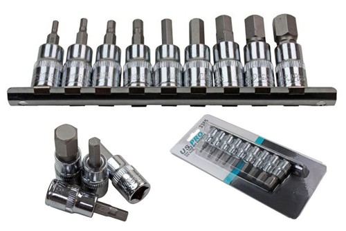 9pc hex bit socket set - set, us