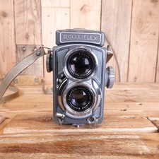 Rolleiflex Baby Grey 4X4 TLR Film Camera Xenar 60mm f/3.5 Lens - Untested