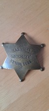 Vintage Brass Sheriff Badge - Las Vegas Nevada Territory - VGC