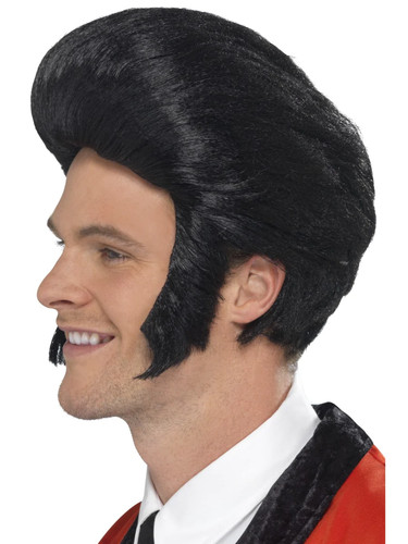 Black 50s rock roll wig - n,