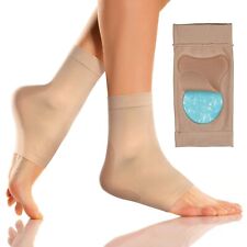 Ankle Support Socks Gel Compression Sleeve Plantar Fasciitis Heel Pain Relief UK