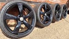 Genuine Audi Rotor 21" Alloy Wheels Gloss Black A6 S6 A7 S7 A8 S8 4H0601025BA