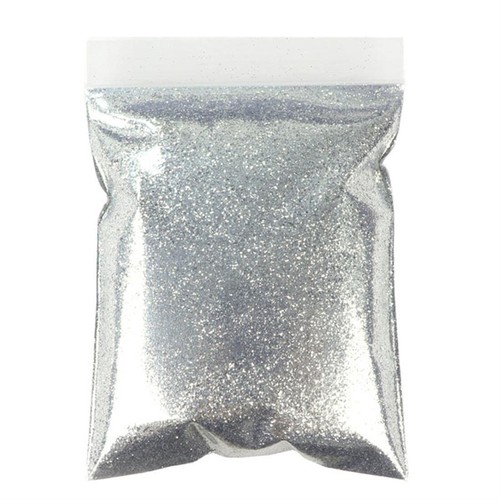 Metallic silver glitter - glitter, for