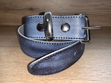 Blue Belt denim Real Leather