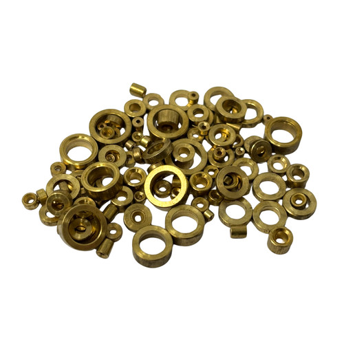 Clock bushes brass pivot 100pc - brass,